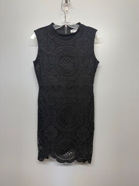 Stella Luce Black Lace Zip-Back Blouse
